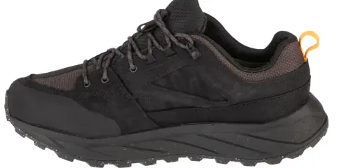 Czarny but trekkingowy z membraną texapore a gore-tex, idealny na deszczowe dni.